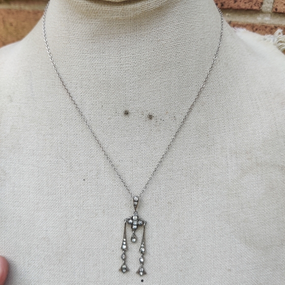 Vintage Art Deco Sterling Negligee Necklace - Picture 8 of 10